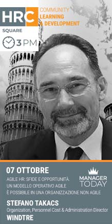 Immagine dell'evento: HRC SQUARE - AGILE HR: SFIDE E OPPORTUNITÀ. UN MODELLO OPERATIVO AGILE È POSSIBILE IN UNA ORGANIZZAZIONE NON AGILE