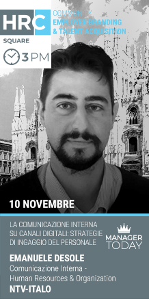 Immagine dell'evento: HRC SQUARE - LA COMUNICAZIONE INTERNA SU CANALI DIGITALI: STRATEGIE DI INGAGGIO DEL PERSONALE