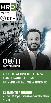 Immagine dell'evento: HRD Square - LO SPAZIO FISICO COME NUOVO MODELLO DI LAVORO RICONCEPITO ALLA LUCE DEL NUOVO MODELLO DI “NEW NORMAL