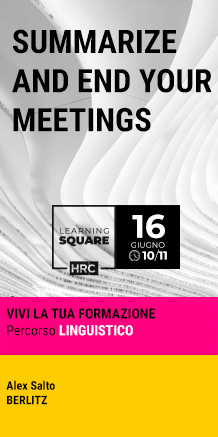 Immagine dell'evento: LEARNING SQUARE - SUMMARIZE AND END YOUR MEETINGS