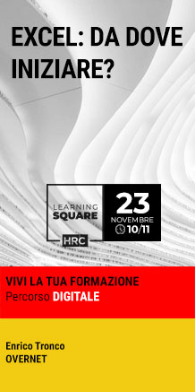Immagine dell'evento: LEARNING SQUARE - EXCEL: DA DOVE INIZIARE?