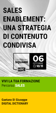 Immagine dell'evento: LEARNING SQUARE - SALES ENABLEMENT: UNA STRATEGIA DI CONTENUTO CONDIVISA