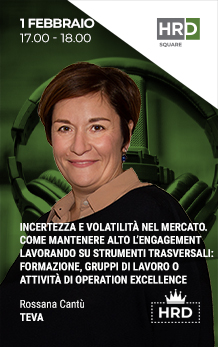 Immagine dell'evento: INCERTEZZA E VOLATILITÀ NEL MERCATO. COME MANTENERE ALTO L’ENGAGEMENT LAVORANDO SU STRUMENTI TRASVERSALI: FORMAZIONE, GRUPPI DI LAVORO O ATTIVITÀ DI OPERATION EXCELLENCE