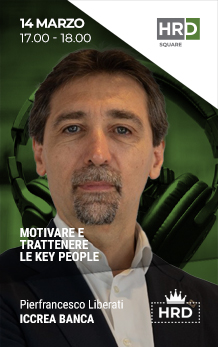 Immagine dell'evento: MOTIVARE E TRATTENERE KEY PEOPLE: UN’AZIONE CHE INIZIA CON L’ONBOARDING E PROSEGUE DURANTE TUTTE LE FASE DEL PERCORSO IN AZIENDA, CON L’INTENTO DI VALORIZZARLI ATTRAVERSO UN ASCOLTO ATTIVO
