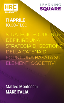 STRATEGIC SOURCING – DEFINIRE UNA STRATEGIA DI GESTIONE DELLA CATENA DI FORNITURA BASATA SU ELEMENTI OGGETTIVI