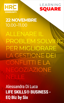 Immagine dell'evento: ALLENARE IL PROBLEM SOLVING PER MIGLIORARE LA GESTIONE DEI CONFLITTI E LA NEGOZIAZIONE NELLE ORGANIZZAZIONI