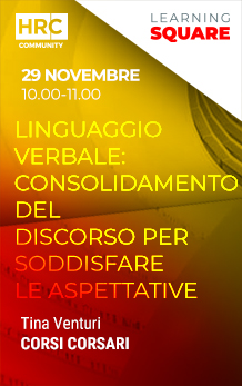 Immagine dell'evento: LINGUAGGIO VERBALE: CONSOLIDAMENTO DEL DISCORSO PER SODDISFARE LE ASPETTATIVE