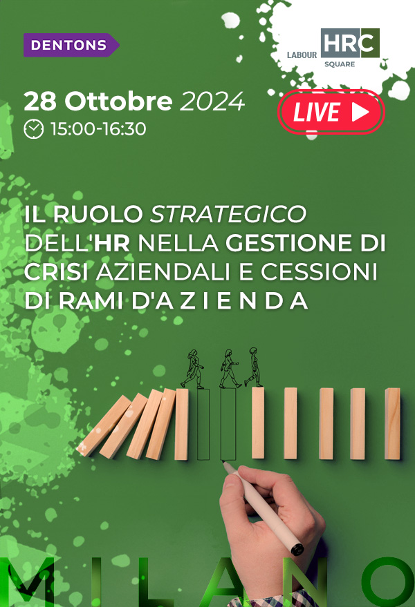 Immagine dell'evento: Il ruolo strategico dell'HR nella gestione di crisi aziendali e cessioni di rami d'azienda