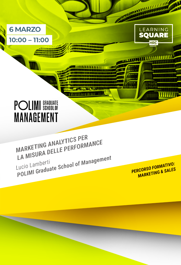 Immagine dell'evento: MARKETING ANALYTICS PER LA MISURA DELLE PERFORMANCE