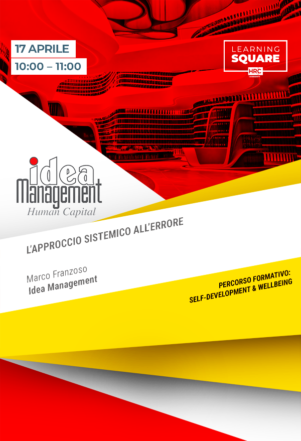 Immagine dell'evento: L’APPROCCIO SISTEMICO ALL’ERRORE