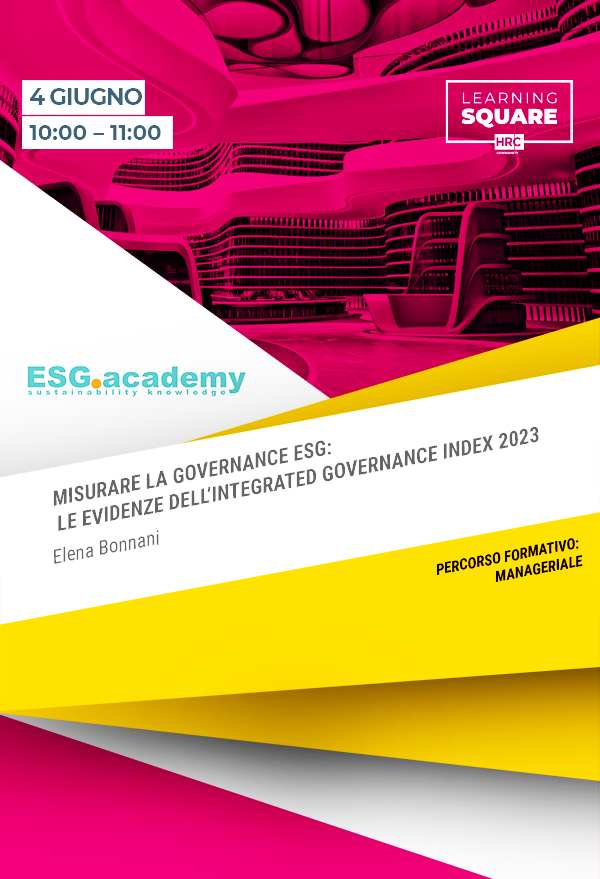 MISURARE LA GOVERNANCE ESG: LE EVIDENZE DELL’INTEGRATED GOVERNANCE INDEX ...