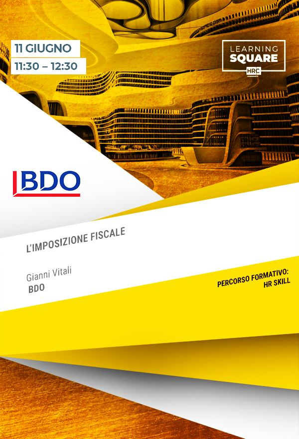 Immagine dell'evento: L'IMPOSIZIONE FISCALE