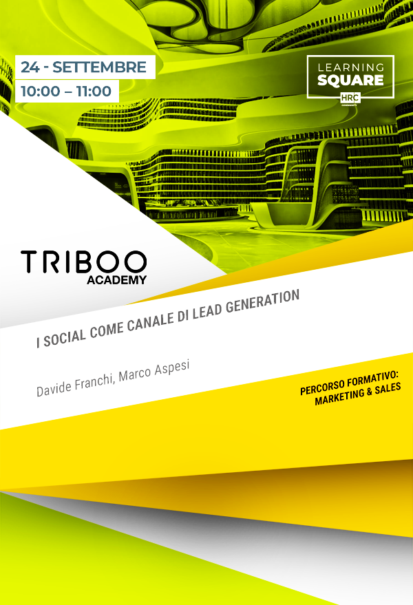 Immagine dell'evento: I SOCIAL COME CANALE DI LEAD GENERATION