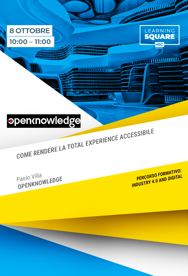 Immagine dell'evento: COME RENDERE LA TOTAL EXPERIENCE ACCESSIBILE