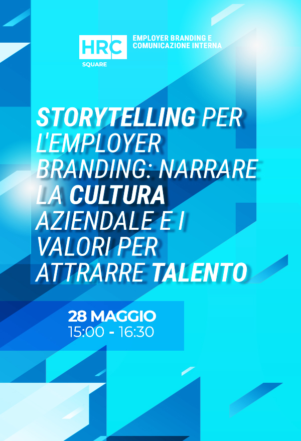 Immagine dell'evento: Storytelling per l'employer branding: narrare la cultura aziendale e i valori per attrarre talento