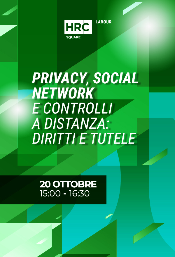 Immagine dell'evento: Privacy, social network e controlli a distanza: diritti e tutele