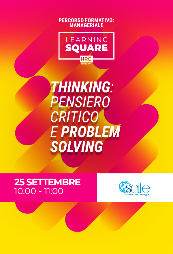 Immagine dell'evento: Thinking: pensiero critico e problem solving