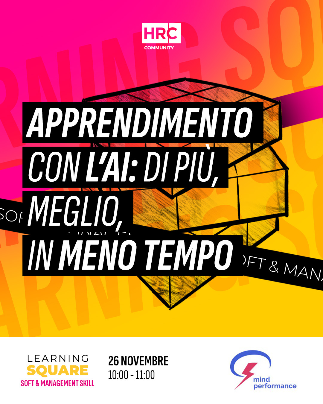 Immagine dell'evento: Apprendimento e intelligenza artificiale: come usare l'AI per apprendere di più, meglio, in meno tempo