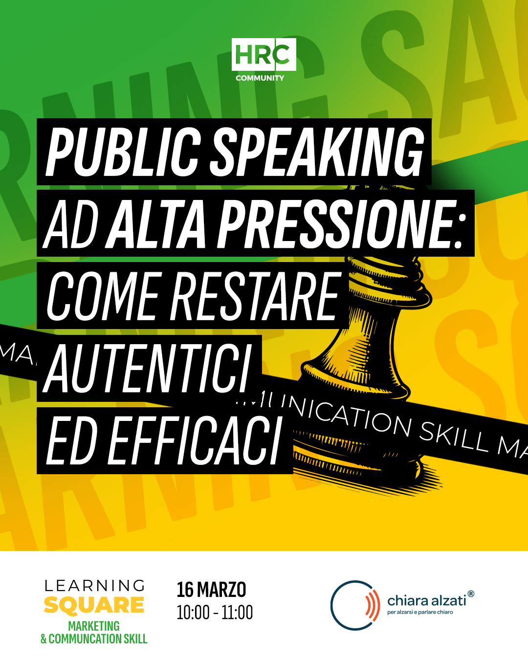 Evento Public Speaking ad alta pressione: come restare autentici ed efficaci