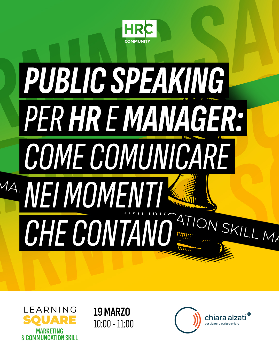 Evento Public Speaking per HR e manager: come comunicare nei momenti che contano